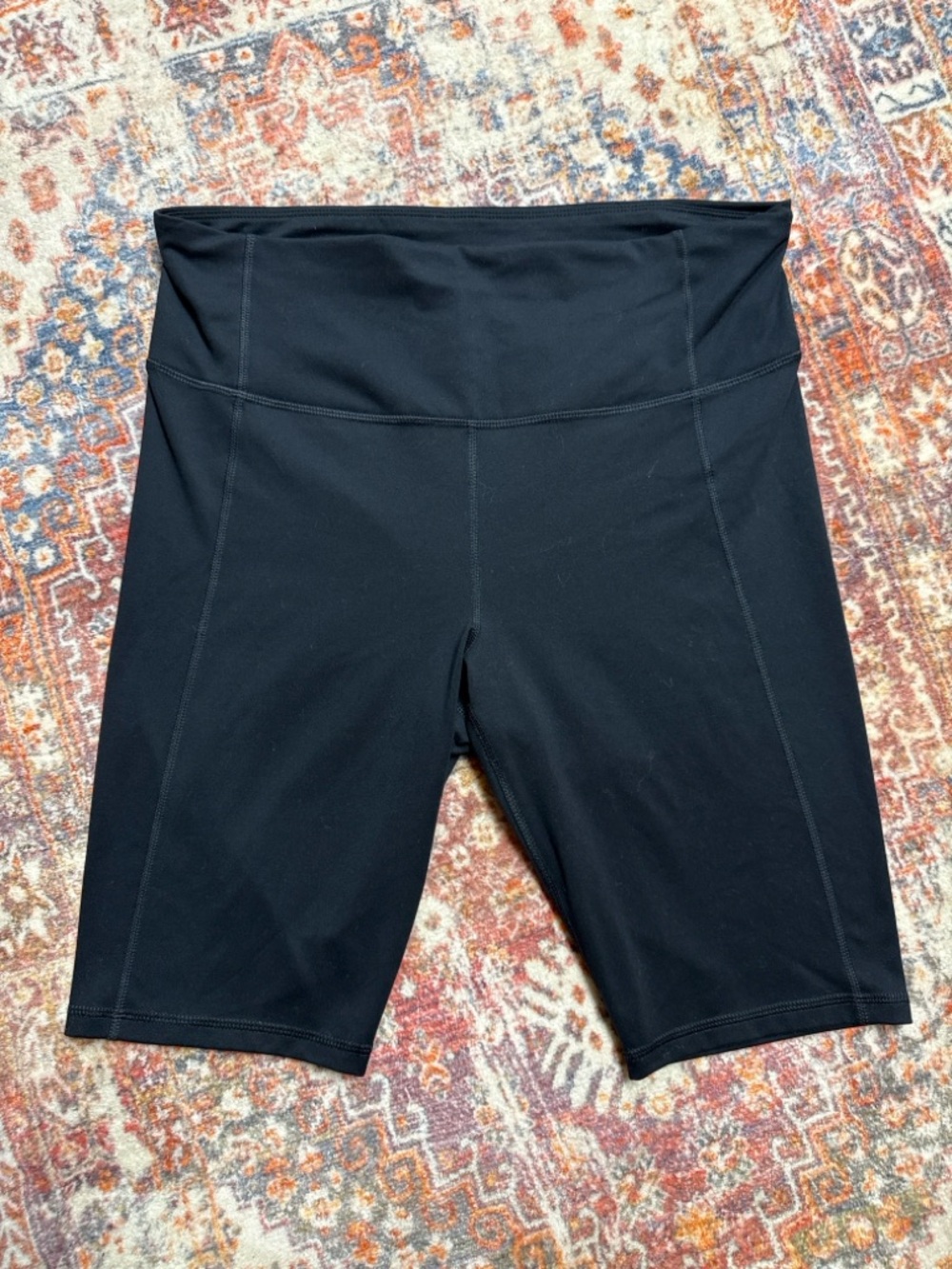 All in Motion Black Biker Shorts XL High Rise Pocket Athletic